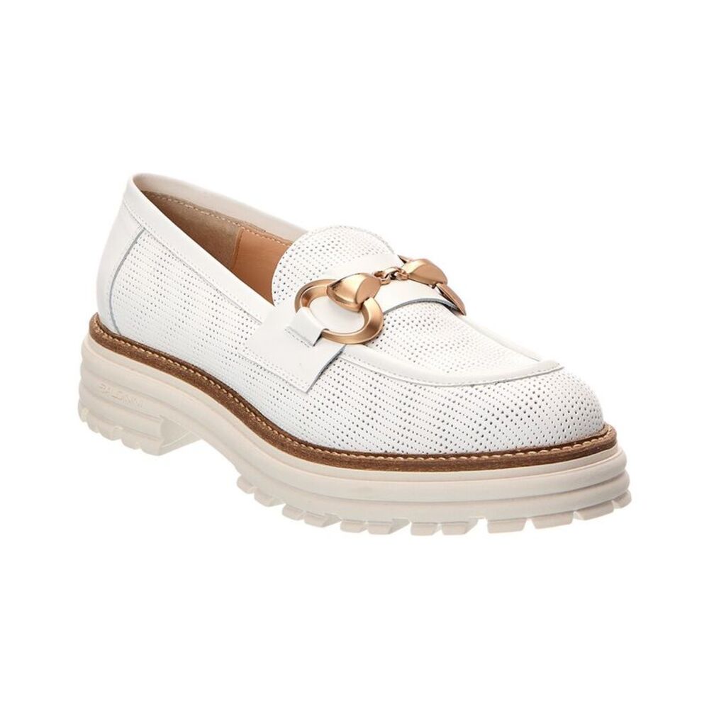 Baldinini Leather Loafer, White